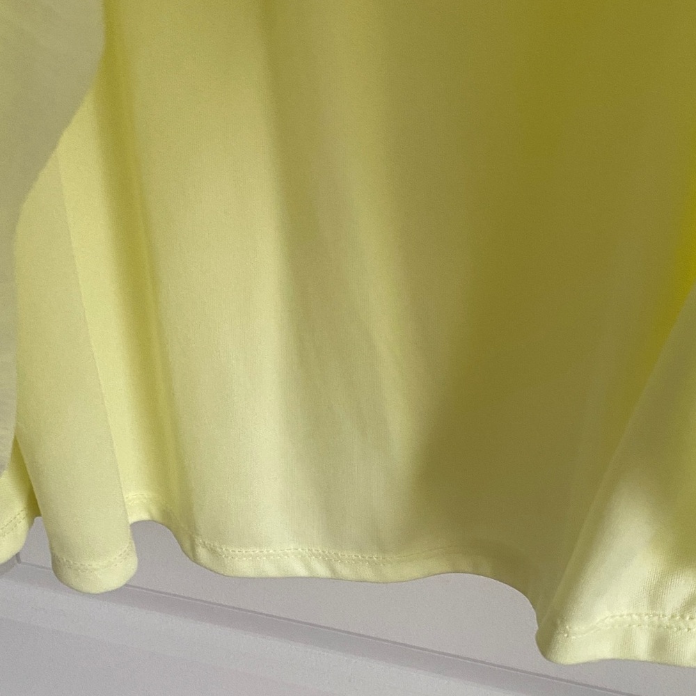 Lined LC Lauren Conrad Pale Yellow Peasant Tunic with Lace - Picture 5 of 9